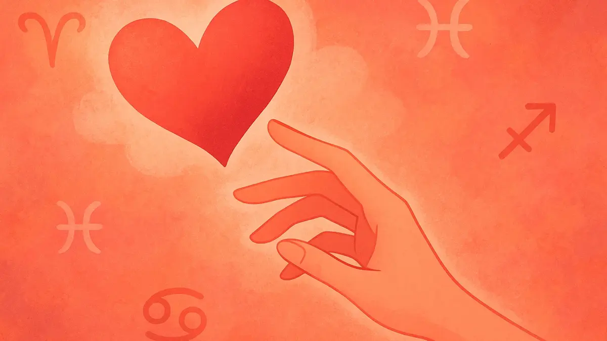 Mano che afferra o tiene un cuore fluttuante