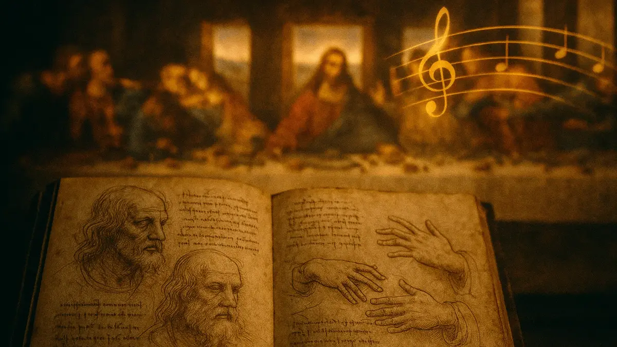 Ultima Cena di Leonardo da Vinci con focus sui gesti e le espressioni degli apostoli