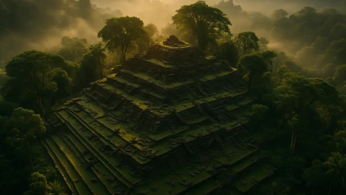 Veduta aerea di Gunung Padang in Indonesia