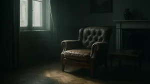 un angolo di un salotto moderno ma con elementi classici