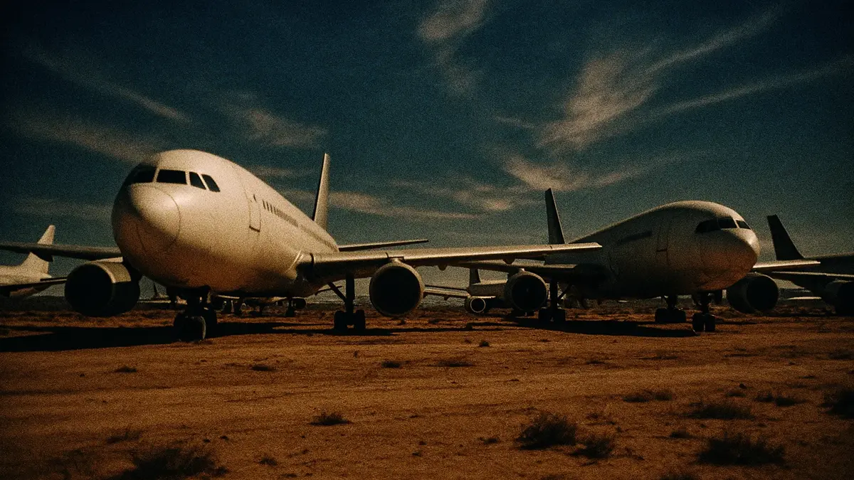 Aereo passeggeri Boeing o Airbus dismesso nel deserto