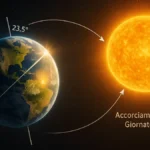 Asse terrestre inclinato durante orbita solare