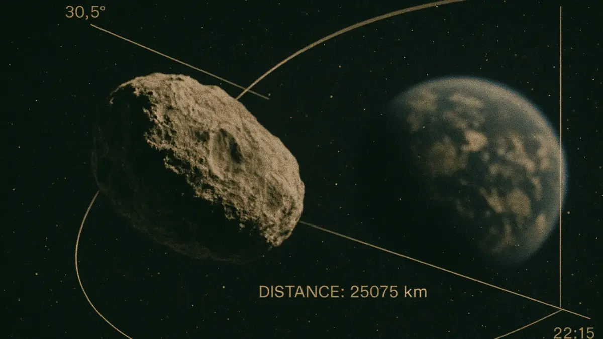 Asteroide di medie dimensioni che attraversa lo spazio vicino alla Terra