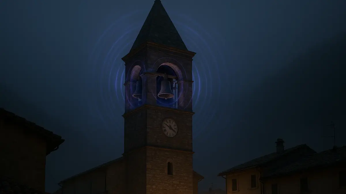 Campanile chiesa Carpegna notte campane fantasma