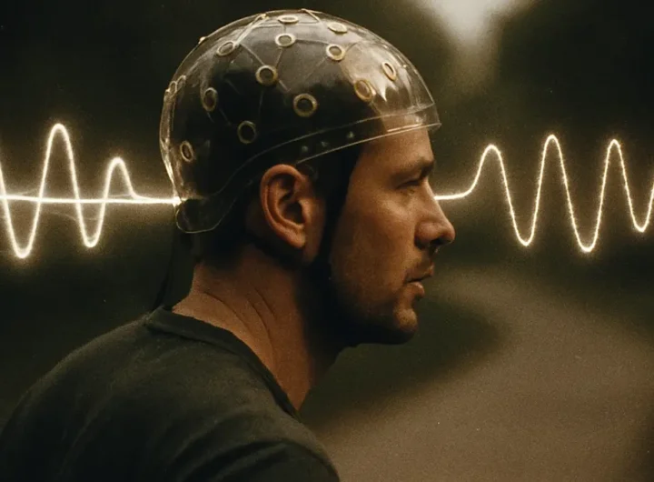 Diagramma EEG che mostra aumento attività cerebrale uditiva