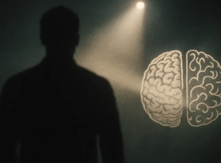 Diagramma che mostra il conflitto tra emisfero sinistro emisfero destro