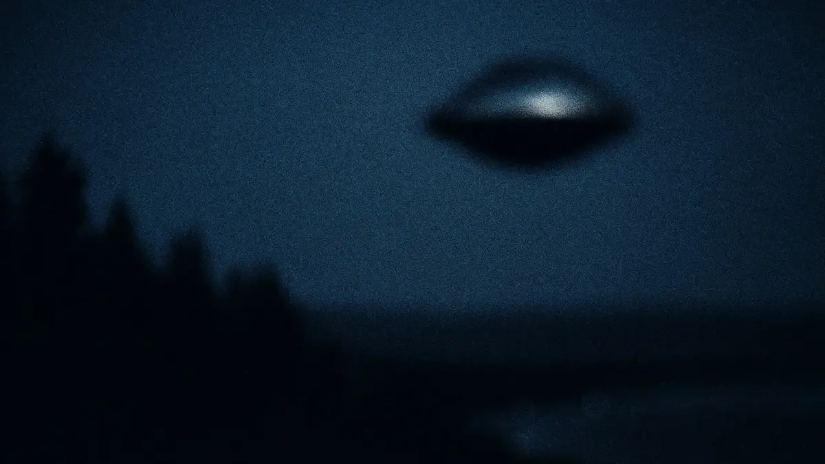 Illustrazione 3D di un UAP a forma di sfera