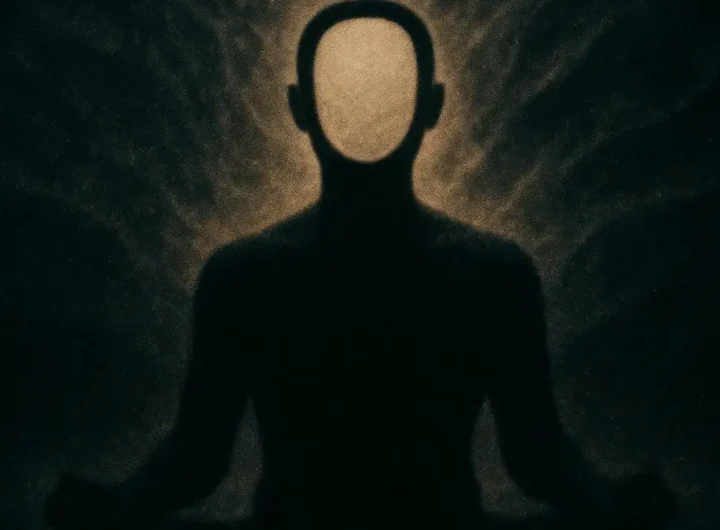 Illustrazione astratta di una mente vuota durante la meditazione