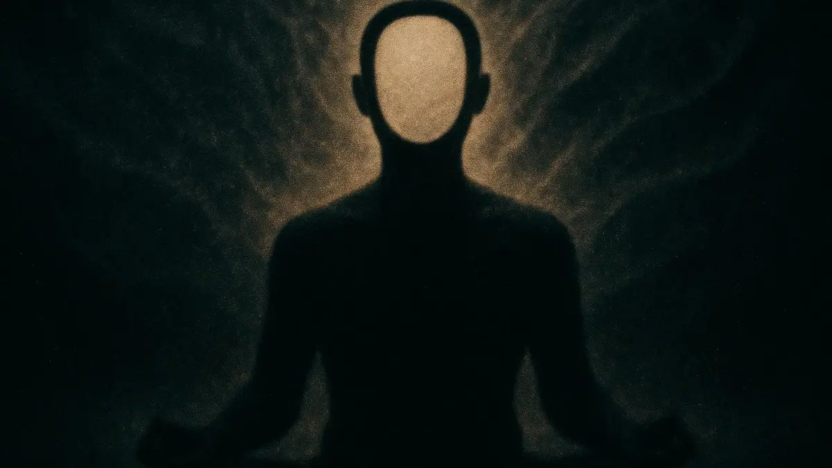 Illustrazione astratta di una mente vuota durante la meditazione