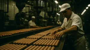 Illustrazione schematica della produzione industriale di hot dog