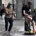 Influencer Amine Mojito con siringa in mano