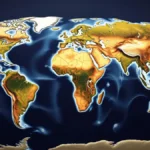 Mappa che mostra il supercontinente Pangea e la sua successiva frammentazione