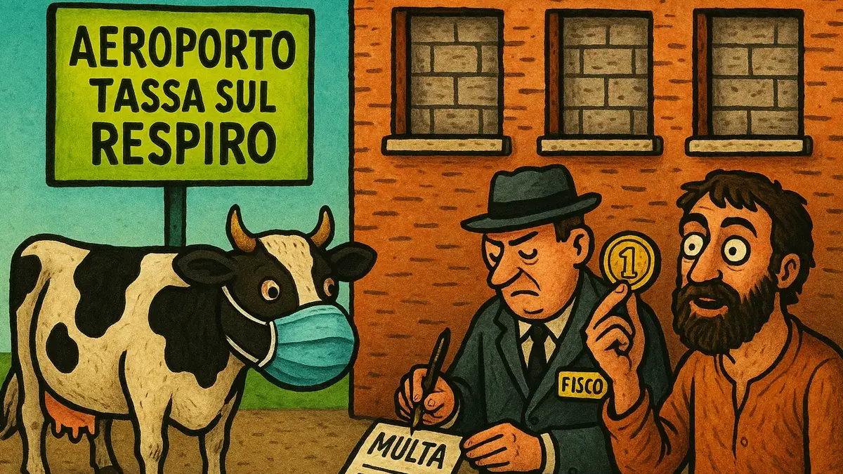 Mappa concettuale illustrata delle tasse strane dal mondo