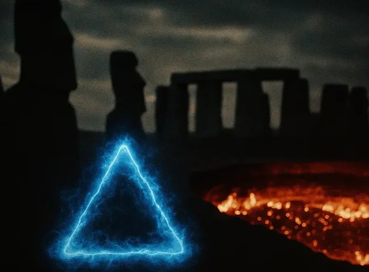 Mappa stilizzata dei luoghi misteriosi del mondo