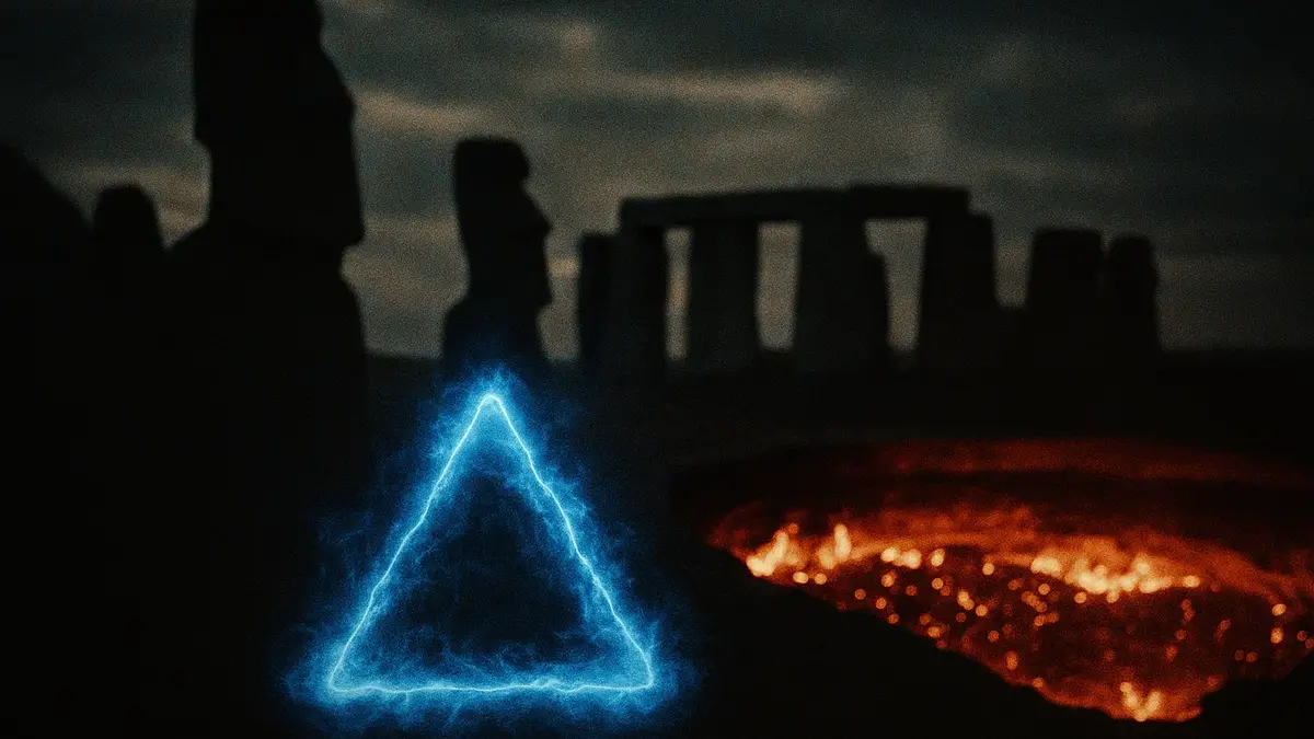 Mappa stilizzata dei luoghi misteriosi del mondo