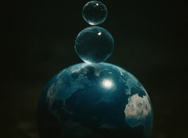 Mappatura visiva che confronta il volume totale acqua terrestre