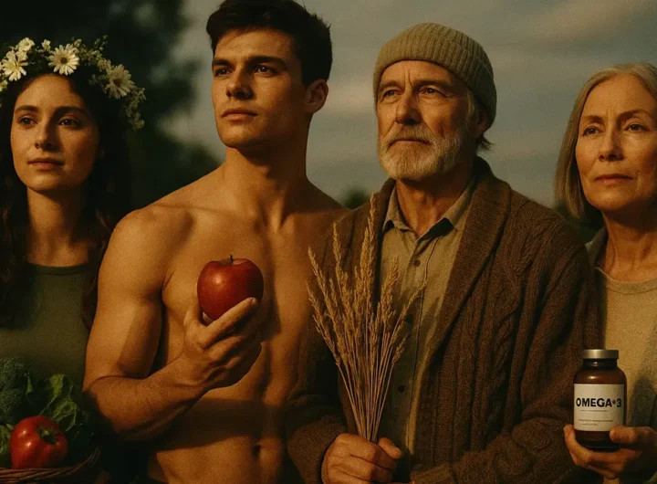 Persona di diversa età in quattro stagioni per rappresentare mese di nascita e longevità