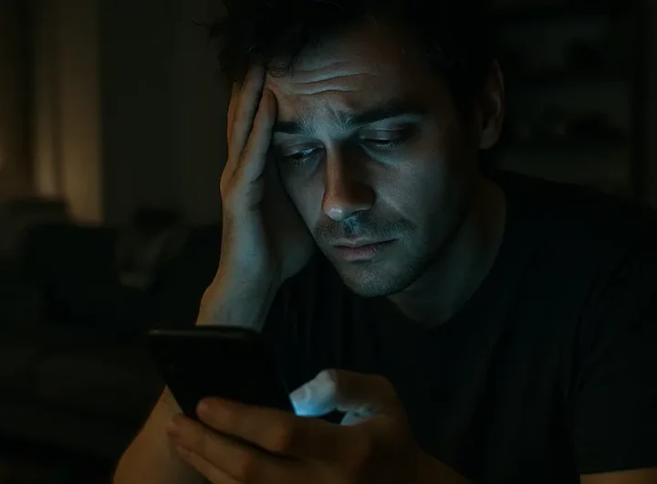 Persona-stanca-smartphone-doomscrolling