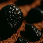 Primo piano di frammenti di vetro naturale