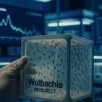 Primo piano di zanzare Aedes aegypti in laboratorio in una gabbia