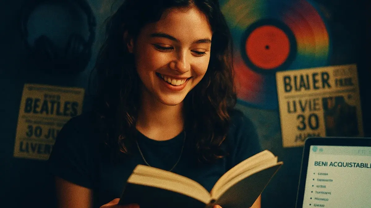Ragazza sorridente che tiene in mano un libro