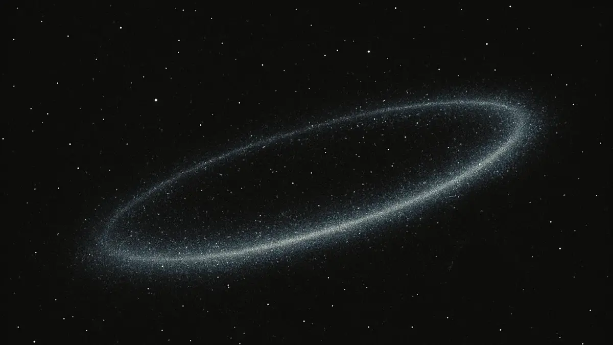 Rappresentazione artistica del sistema solare esterno