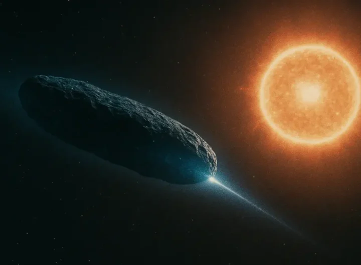 Rappresentazione artistica della cometa 3I ATLAS