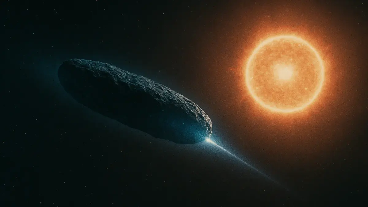 Rappresentazione artistica della cometa 3I ATLAS