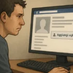 Schermata di Facebook con icona