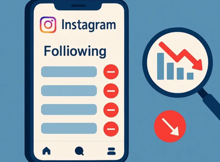 Schermata di Instagram con un icona di Seguiti