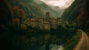 Sentiero che porta al borgo di Isola Santa in Garfagnana