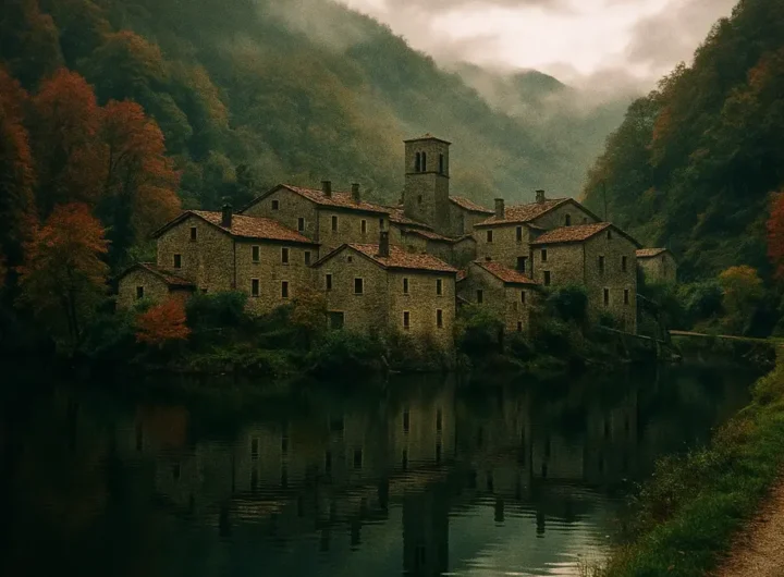 Sentiero che porta al borgo di Isola Santa in Garfagnana