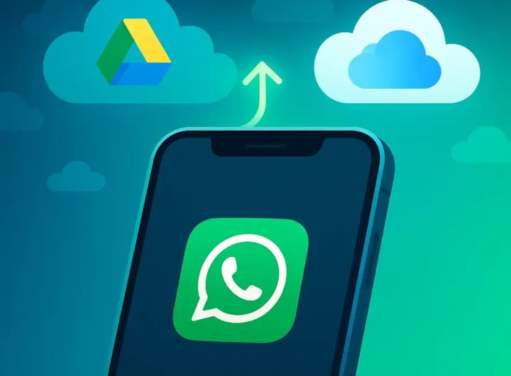 Smartphone con schermata di WhatsApp