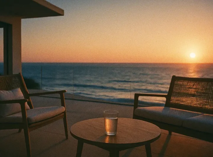 Terrazza panoramica di una casa al mare