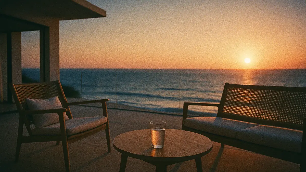 Terrazza panoramica di una casa al mare