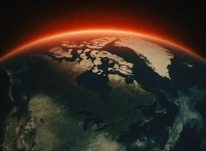 Vista satellitare dell'emisfero nord della Terra