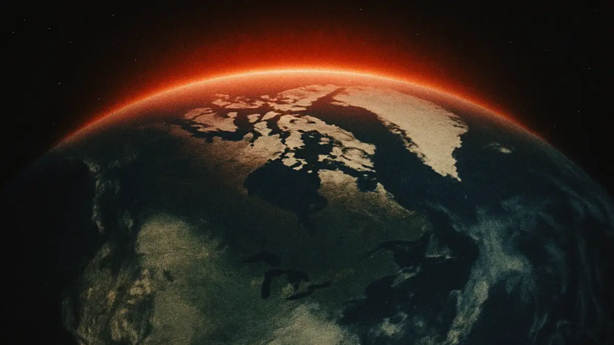 Vista satellitare dell'emisfero nord della Terra