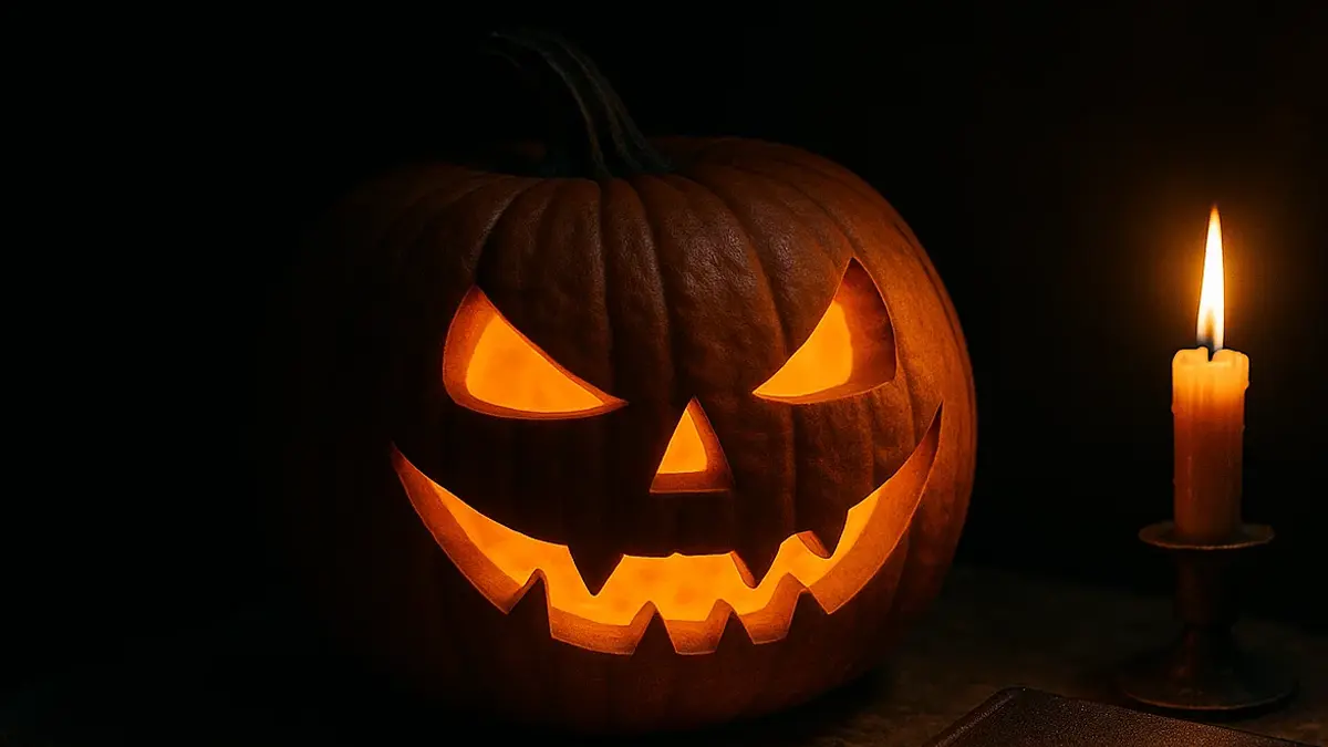 Zucca intagliata di Halloween