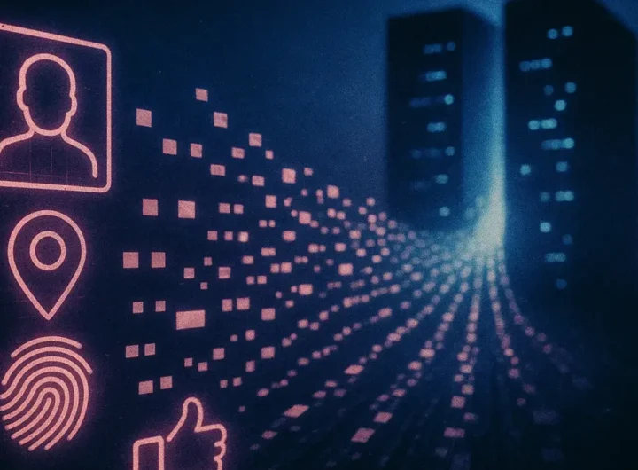 flusso di dati personali dagli utenti ai server dei social network