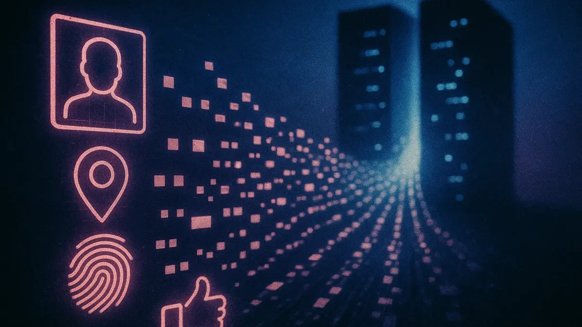 flusso di dati personali dagli utenti ai server dei social network