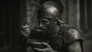 gladiatore-romano-che-mangia-una-ciotola-di-orzo
