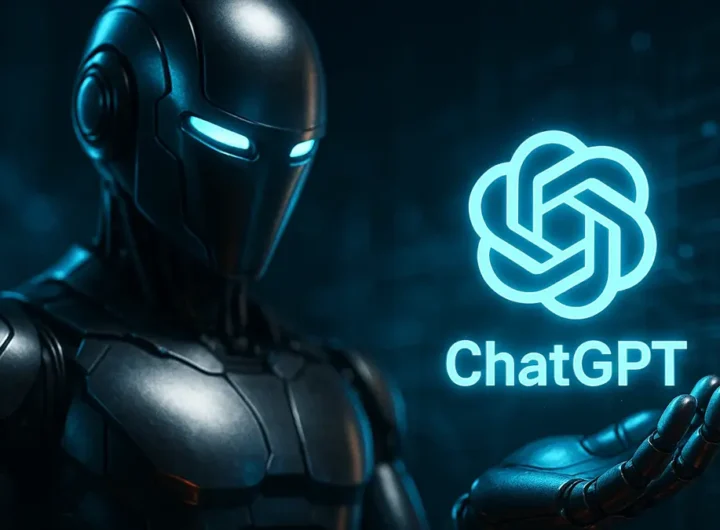 icona robot intelligenza artificiale con logo chatgpt