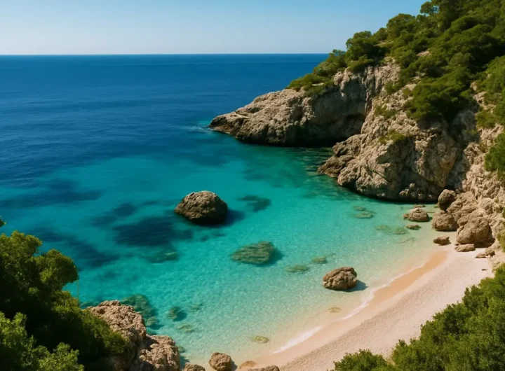 insenatura rocciosa e selvaggia isola di Palmarola