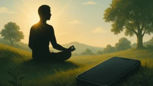 persona-meditazione-natura-smartphone-spento