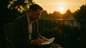 routine-mattutina-persona-di-successo-lettura-pianificazione