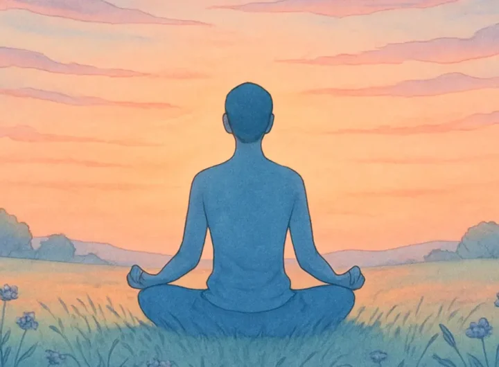 Donna che pratica meditazione come tecnica di rilassamento per la mente