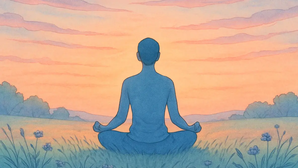 Donna che pratica meditazione come tecnica di rilassamento per la mente