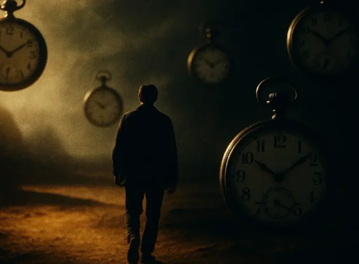 Orologio che si dissolve nel cielo