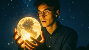 Persona curiosa osserva il mondo con meraviglia