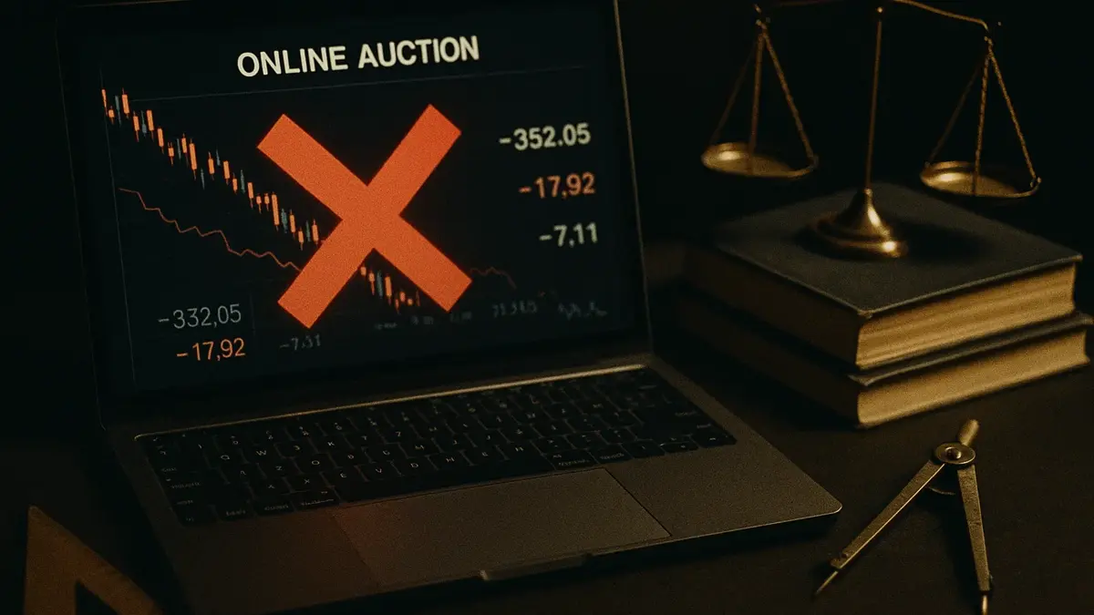 Simbolo di esclusione su interfaccia di asta elettronica